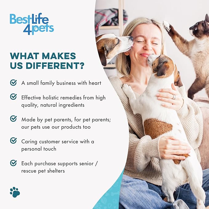 Breathe Easy Natural Cough Relief for Dogs - Gentle Dog Nasal Congestion and Sneezing Relief Plus Trachea and Airway Support Helps Senior & Brachycephalic Dogs Have Easier Days and More Restful Sleep