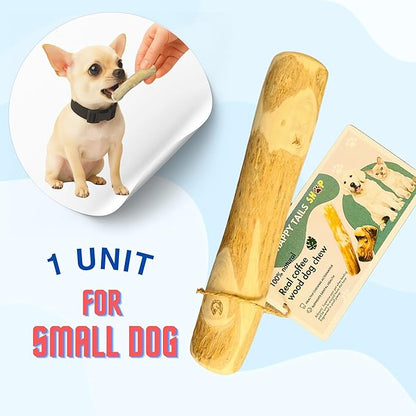 Coffee Wood Dog Chew Stick Toy for Dog, Made from Real Coffee Wood, Sticks for Pets, Safe Dental Cleaning Chews, Pets Health, Teeth Cleaning and Relieve Stress (Small)