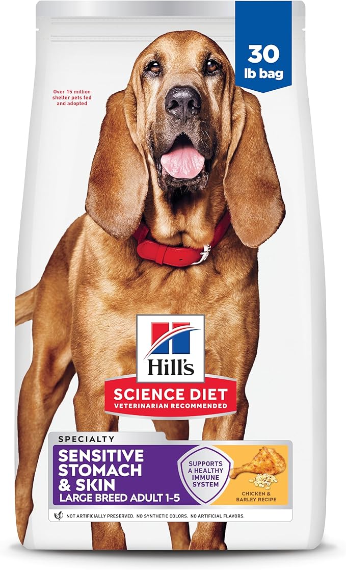 Hill's Science Diet Adult Sensitive Stomach & Skin Large Breed Dry Dog Food, Chicken, 30 lb. Bag