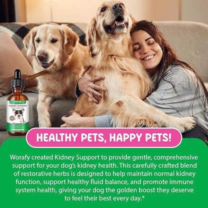 Kidney Support for Dogs,Kidney Function Support Drops for Balancing Body, Supporting Regular Urination, 2 fl.oz /60 ml