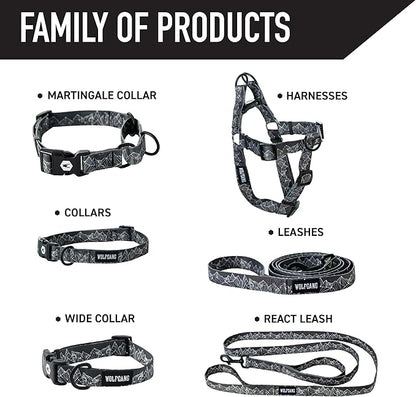 Wolfgang Heavy Duty Adjustable Dog Harness, Pull-Tested to Over 800 lbs for Walking & Training, WolfMountain Print, Large