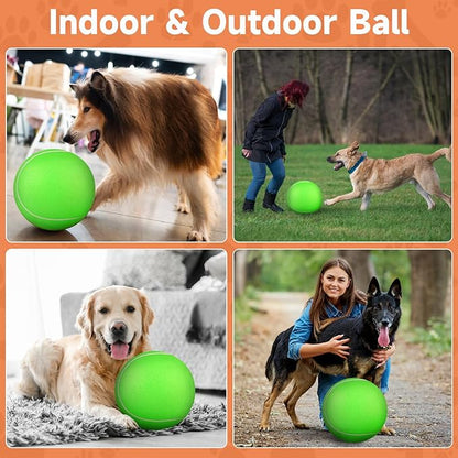 QDAN Giant Large Tennis Ball for Dogs: 9.5" Big Balls for Dogs for Outdoor Play, Big Tennis Ball Dog Toy for Small Medium Large Dog, Green