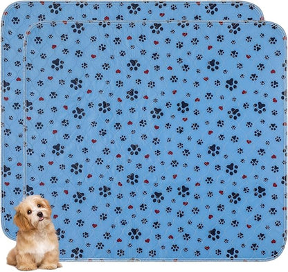 Washable Pee Pads for Dogs,2 Pack Extra Large 72"x72" Super Absorbent Reusable Puppy Pads,Non-Slip 100% Waterproof Dog Pee Pads,Pet Training Pads for Couch, Crate,Potty Training,Floor