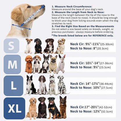 BARKLESS Dog Cone, Soft Cone for Dogs After Surgery to Stop Licking, Alternative to Recovery Collar for Large Breeds, Adjustable Elizabethan Collar for Neutering and Wound Care