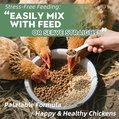 Chicken Dewormer Powder - 2LB | All-Natural Formula for Effective Worm Relief & Poultry Gut Health | Safe for Laying Hens & Eggs | Trusted Farm Solution
