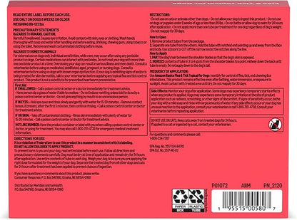 Amazon Basics Preventative Flea and Tick Topical Treatment for Dogs, X-Large (89-132 lbs), Fast Acting and Long Lasting, 6 Counts, Packaging May Vary
