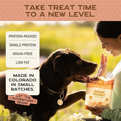 Smart Cookie All Natural Soft Dog Treats - Shrimp & Coconut - Healthy Dog Treats for Allergies, Sensitive Stomachs - Chewy, Grain Free, Human-Grade, Made in The USA - 5oz Bag, 1 Pack