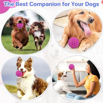 Tough Squeaky Dog Balls Puppy Toys, Interactive Dog Toys for Small Dogs, Puppy Chew Toys for Teething and Relax, Dogs Chew Toy Small Balls Dog Toys for Small Breed, Outdoor Dog Toy for Dogs