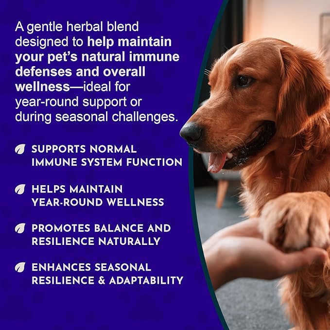 Animal Essentials Super Immune - Dog & Cat Immune Support for Puppies with Olive Leaf Extract & Echinacea, Olive Root for Dogs, Supports Respiratory Health & Overall Wellness - 2 fl oz