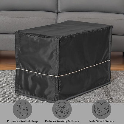MidWest Homes for Pets XS Double Door iCrate Starter Kit, 22-inch Dog Crate Bundle for Extra-Small Dogs, Includes Cage, Pet Bed, 2 Bowls and Privacy Cover