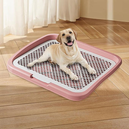 Dog Toilet Training, Toilet Puppy Pad Holder, Non-Slip, with Column, Dog Pee Holder, Training Pad for, Home, Dorm, Pink