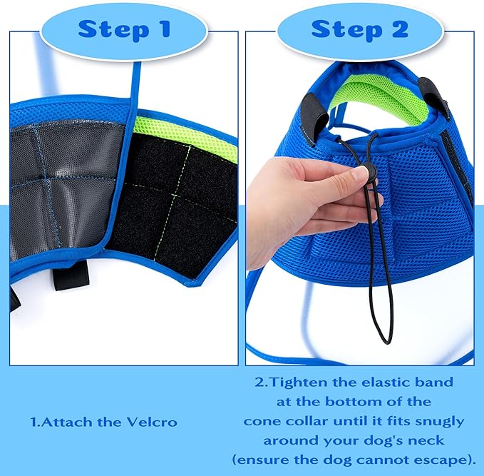 Soft Dog Cone Collar - Adjustable Recovery Padding Cone for Small Dogs After Surgery to Stop Licking, Breathable Lightweight Elizabethan Protective Neck Collar for Pet Cat Puppy (M)