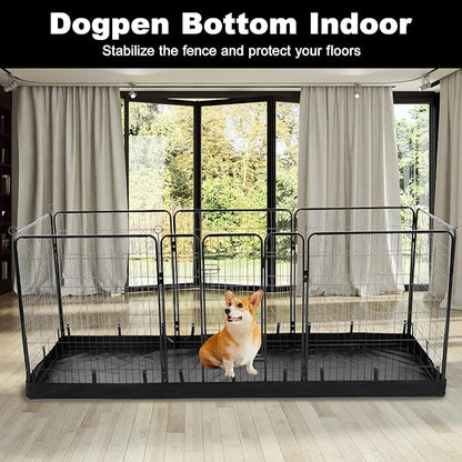 PJYuCien Rectangle Dog Playpen Pad - 32"x96" Size, Fits 8 Panels, 600D Oxford Cloth, Waterproof (Bottom Pad Only)