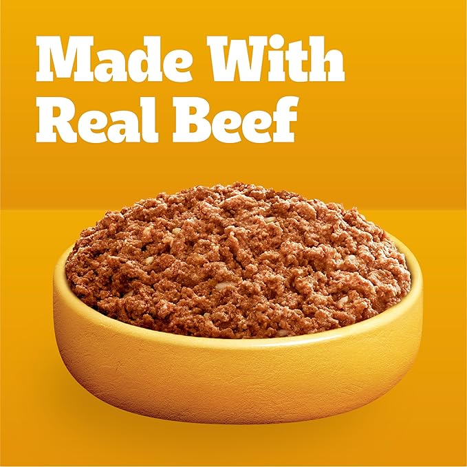 Pedigree Chopped Ground Dinner Wet Dog Food Pouches with Beef, Bacon, & Cheese Flavor, 3.5 oz Pouches, 16 Count