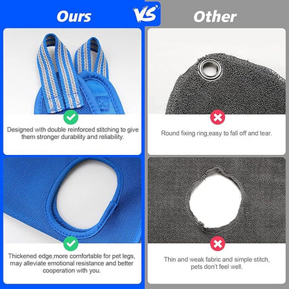 ATESON Pet Dog Grooming Hammock Harness for Medium Dogs Nail Trimming, Dog Sling for Cutting Nails, Dog Hanging Holder Hanger for Clipping Nails with Nail Clippers, Nail File, Scissors