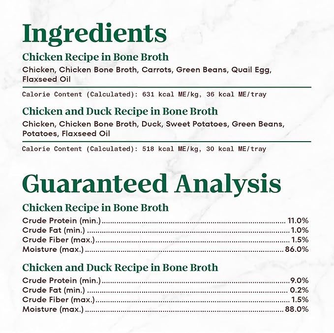 Nutro So Simple Wet Dog Food Meal Complement, Dog Food Toppers Chicken and Chicken & Duck Recipes in Bone Broth, Variety Pack, 2 oz. Trays (8 Count, Pack of 1)