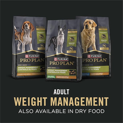 Purina Pro Plan Weight Management Wet Dog Food Turkey and Rice Entree in Gravy - 13 oz. Cans,(Pack of 24)