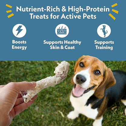 Fresh Is Best Duck Necks Freeze Dried Dog Treats – Raw Freeze Dried Cat Treats in Resealable Zipper Bag – High-Protein for Dogs & Cats – Made in The USA