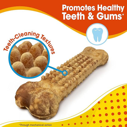 Nylabone Nubz Natural Dog Chew Treats for Large Dogs, Long Lasting Dog Bones Made in USA, Chicken Flavor Breath Freshener Dental Chews, for Dogs Over 30 lbs. (20 Count)
