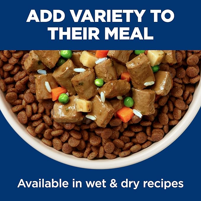 Hill's Science Diet Adult 7+ Healthy Cuisine Wet Dog Food, Hearty Beef, Carrots & Peas Stew, 12.5 oz. Cans, 12-Pack