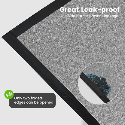 Charcoal Puppy Pads Rugular 22x22 Inches Small Dog Pee Pads Odor-Control & Leak-Proof Disposable Pet Training Black Full Edge-Wrapping Thicken Potty Pad for Dogs, Cats, Rabbits (100 Pieces)