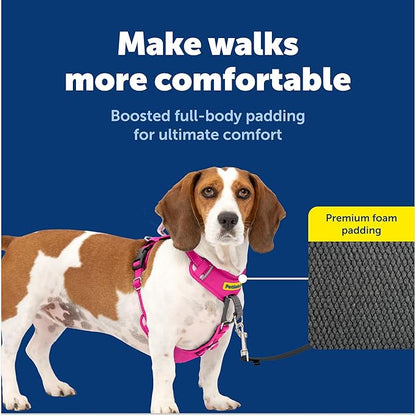 PetSafe Easy Walk Comfort No-Pull Dog Harness - Better Walk Training Harness - Full Body Padded Design - Durable Fabric - 5 Point Adjustable Fit - Everyday Leash Training - Pink - Small/Medium