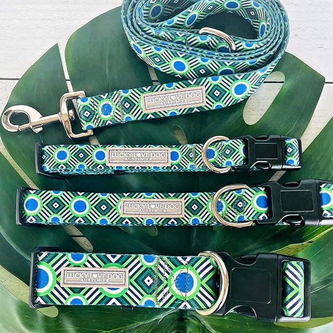 Lucky Love Dog - Adjustable Dog Collar with Easy Click Buckle for Medium, Durable, & Comfortable for Male & Female Dogs, Pet Collar for Puppies & Adult Dogs - Leo, Medium