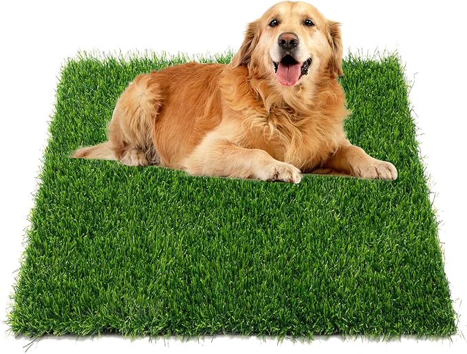 Grass Pad for Dogs Potty, 33x20.8 Inch Dog Grass Pad, Reusable Pee Fake Grass Mat for Pets Potty Training, Washable Pee Pads for Dog Indoor Outdoor Use