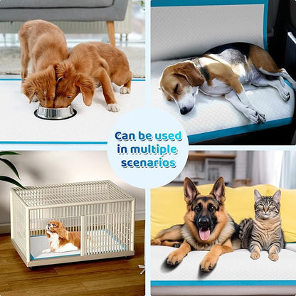 Upgrade Leak-Proof Pet Training and Puppy Pads, Jumbo Pee Pads for Dogs with Thicken Polymer Heavy Absorbency, Quick Dry Disposable Pee Pads for Cats Dogs