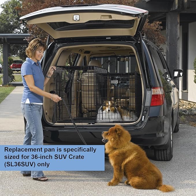 MidWest Homes for Pets Replacement Pan 36 Inch Long Midwest SUV Dog Crate; 35.44L x 20.08W x 1.19H Inches; 23PAN; Black