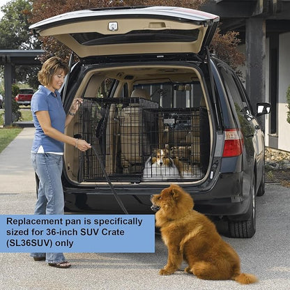 MidWest Homes for Pets Replacement Pan 36 Inch Long Midwest SUV Dog Crate; 35.44L x 20.08W x 1.19H Inches; 23PAN; Black
