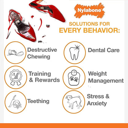 Nylabone Original Wishbone Power Chew Toy for Dogs, Dog Toys for Aggressive Chewers, Original Flavor, Small - Up to 25 Ibs, 1 Count (Pack of 12)