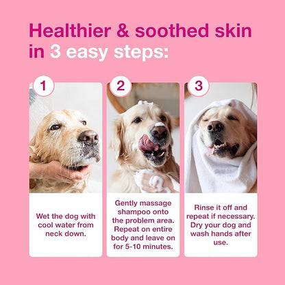 Douxo S3 Calm Shampoo, Contains 0.75% Ophytrium, Soothing, For Itchy, Irritated or Allergic Skin, For Dogs and Cats, 16.9 fl. oz. (500mL)