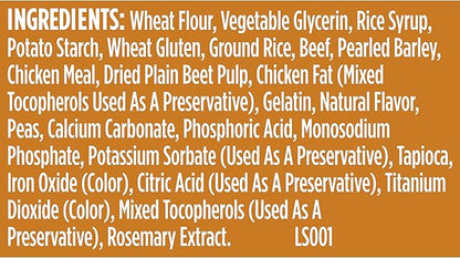Nutrish Soup Bones Minis Premium Dog Chews with Real Beef and Barley, 8 Chew Bones, 6.3 oz Pouch, Pack of 7