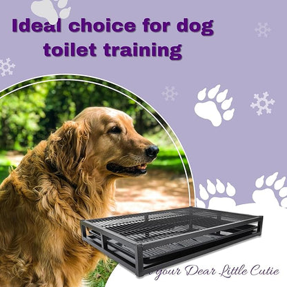 Gugxiom 62 * 43 * 8cm Training Toilet Potty Tray, Portable Dog Training Toilet, Reusable Long Lifespan Easy to Clean Indoor Outdoor Pet Litter Box for Puppy