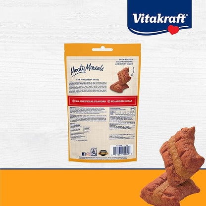 Vitakraft Meaty Morsels Dog Treat, Chicken Recipe with Beef & Carrots, Value-Pack, 4 Count