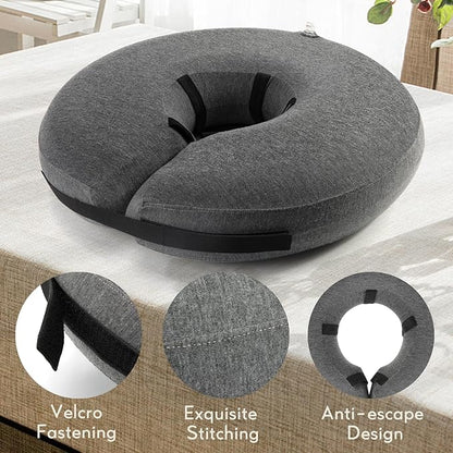 MIDOG Dog Cone - Inflatable Soft Donut Collar Alternative for Dogs After Surgery, Protective Recovery Collar Prevents Licking, Comfortable E-Collar Alternative for Small Medium Large Dogs (Gray,XS)