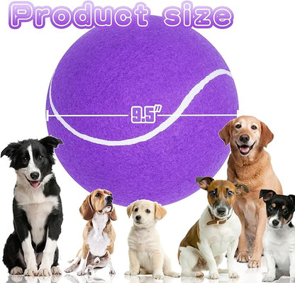 Banfeng Big Tennis Ball for Dogs, Giant Dog Tennis Ball Toy Large Outdoor Sports Gift for Small Medium Large Dog (Purple, 9.5 inch)