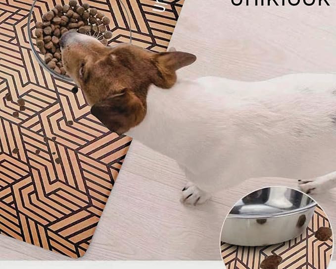 Dog Food Mat - Dog Bowl Mat - Pet Food Mat - Dog Mat for Food and Water - Dog Feeding Mat - Dog Water Bowl Mat - Waterproof Dog Water Mat - UnikLook