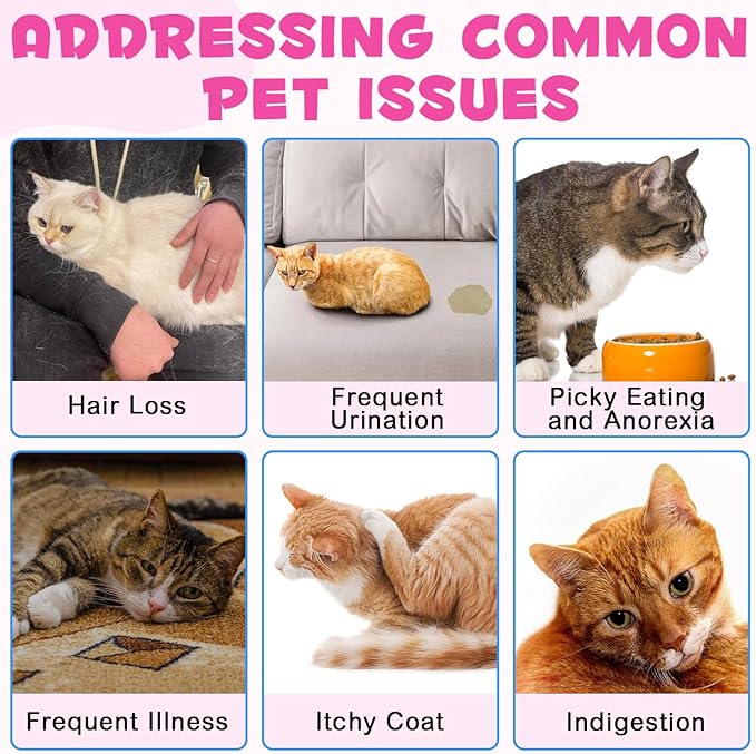 Collagen for Cats, Cat Collagen Liquid Drops for Cats with Biotin, MSM & Ginger Digestive & Immunity Support, Itch Relief, Skin & Coat and Joint Health, Cat Supplement 60ml ﻿
