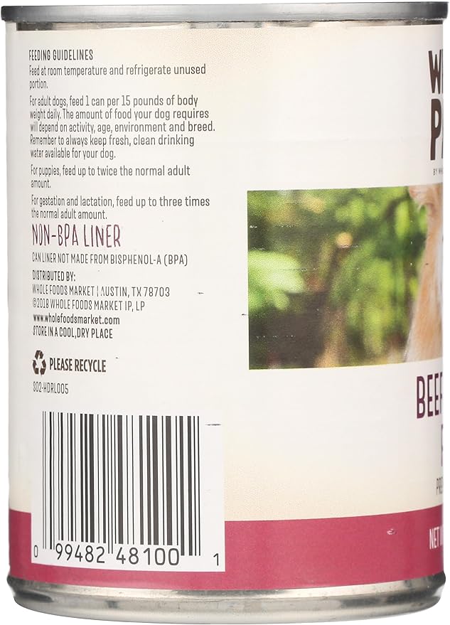 Whole Paws, Wet Dog Food, Beef & Lentil Feast, 13.2 Ounce