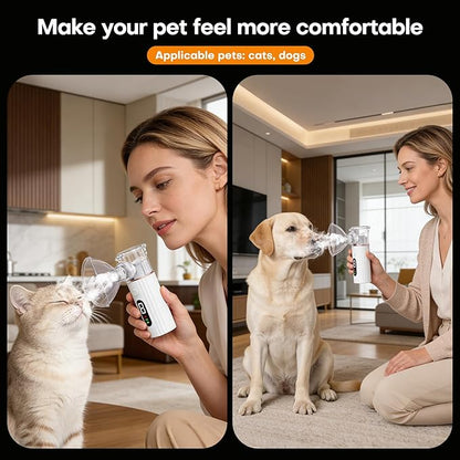 Cat Nebulizer for Breathing Problems, Low-Noise pet Spray, Suitable for Cats and Dogs (Small Cats and Small Dogs)