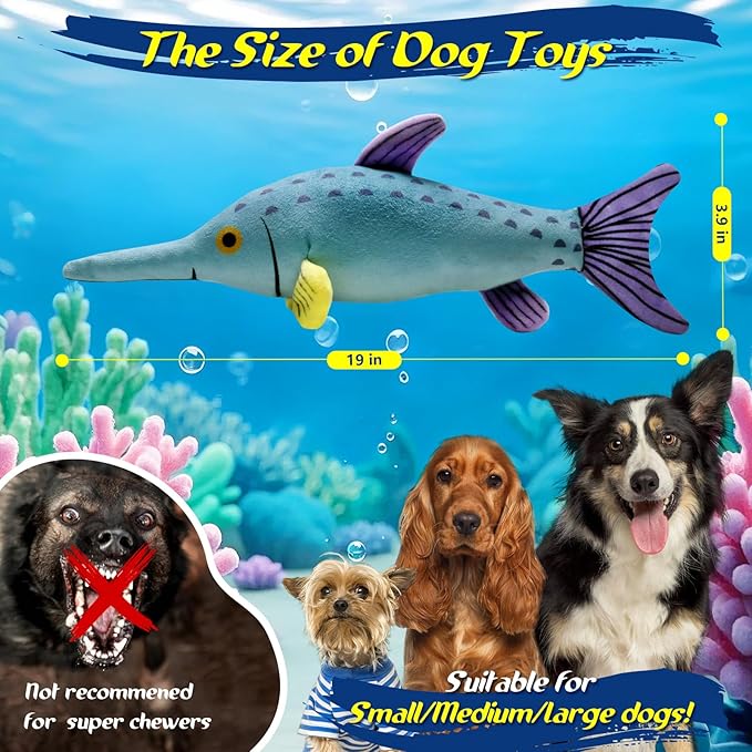 Large Squeaky Dog Chew Toy, Ideal Dog Toys for Chewers, for Small and Medium Breed Puppies or Dogs