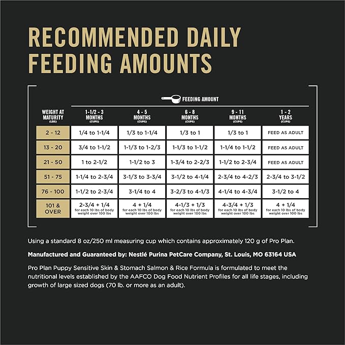 Purina Pro Plan Sensitive Skin and Stomach Dog Food Puppy Salmon and Rice Formula - 4 lb. Bag
