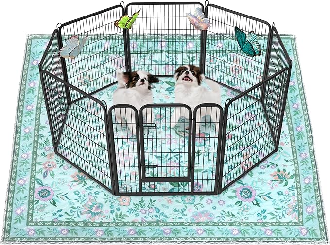 Washable Pee Pads for Dogs, 2Pack Reusable Puppy Pads Dog Potty Training Pads, Flower Waterproof Dog Pee Pads Mat , Whelping Pad, Non-Slip Protects Against Urine Leakage,36"x 36"