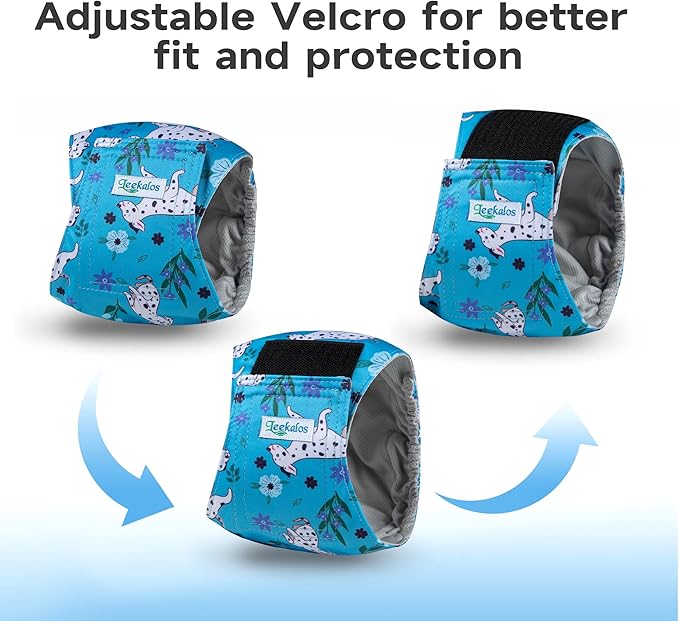 Leekalos Male Dog Diapers, Dog Belly Bands for Male Dogs Wraps Washable Doggie Diapers High Absorbing Dog Belly Bands（5 Pack）