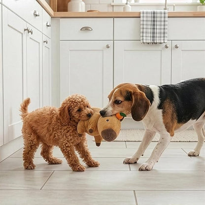 SPOT Capybara with Orange Plush Dog Toy, Soft Stuffed Squeaky & Crinkle Toy for Calm and Gentle Play, Adorable Capybara, for Light Chewers and Small Dogs, 8 Inch