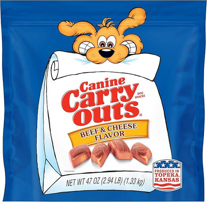 Canine Carry Outs Beef & Cheese Flavor Dog Treats, 47oz