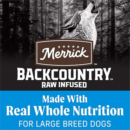 Merrick Backcountry Grain Free Dry Adult Dog Food, Kibble With Freeze Dried Raw Pieces, Large Breed Recipe - 20.0 lb. Bag