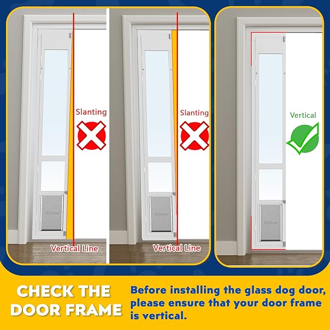 3 Flap Large Dog Door for Sliding Glass Door, Openable Pet Door for Sliding Glass Doors, Adjustable 75 7/8" to 81" Slider Height-Large